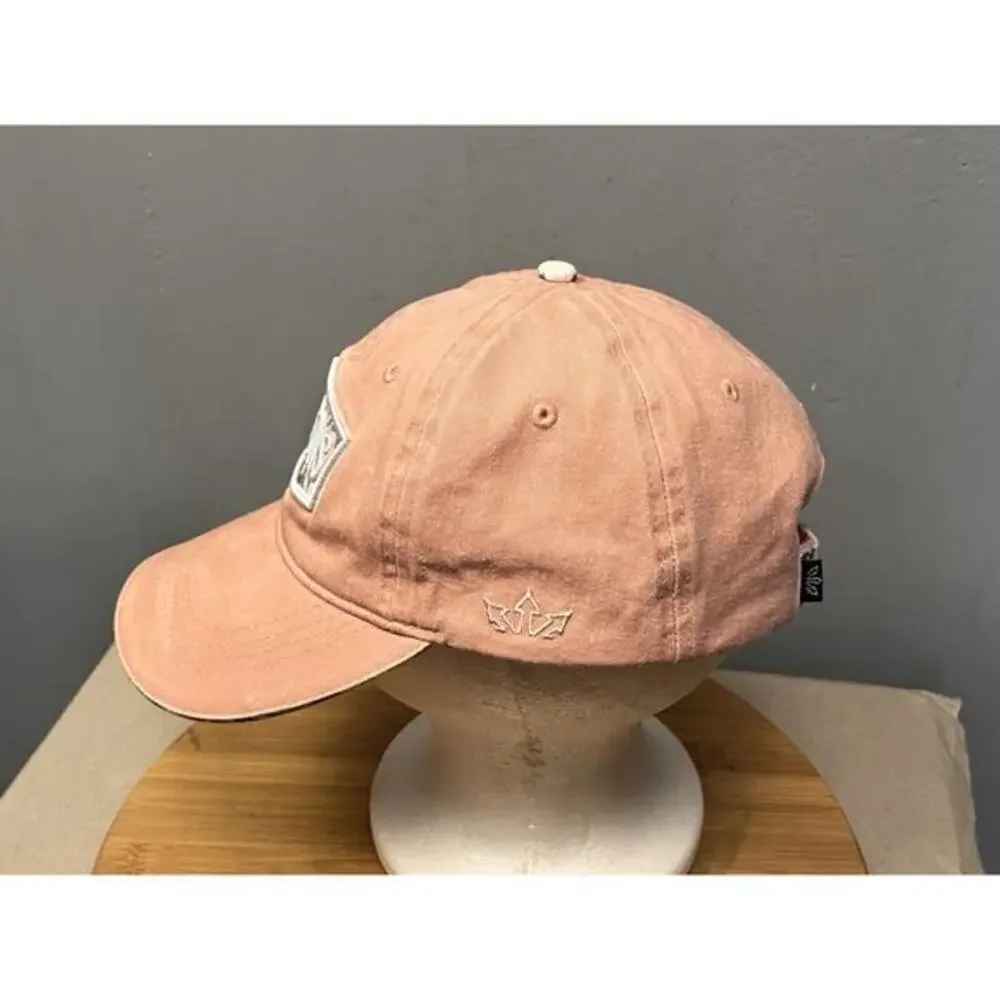 Baseball Cap Hat Womens‎ Beach St. Simons Island Georgia Cotton Adjustable Peach